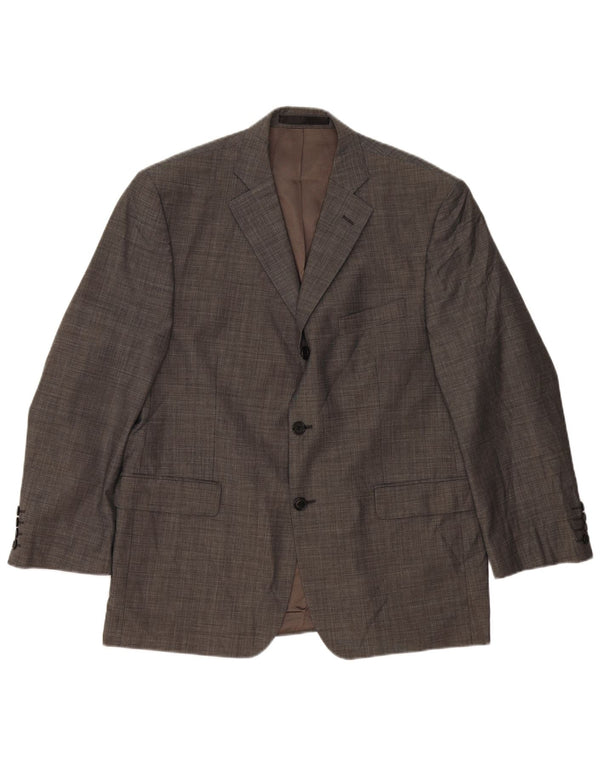 Marks & Spencer Herren-Blazer mit 3 Knöpfen, UK 42, XL, graue Schurwolle