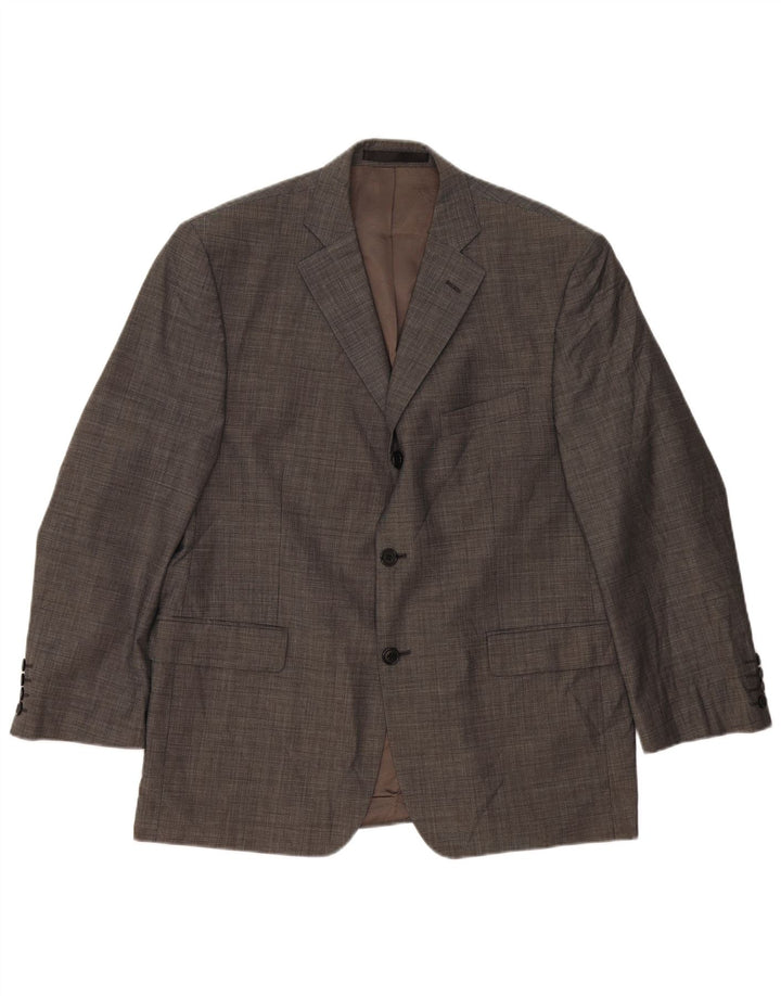 Marks & Spencer Herren-Blazer mit 3 Knöpfen, UK 42, XL, graue Schurwolle