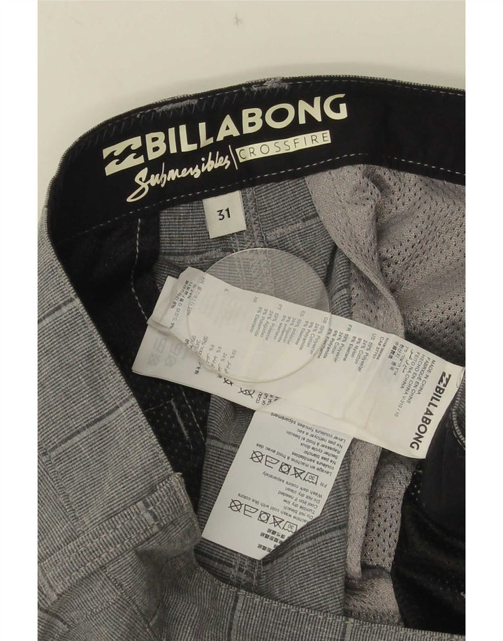 Billabong Herren Chinoshorts W31 Mittelgrau gestreiftes Polyester