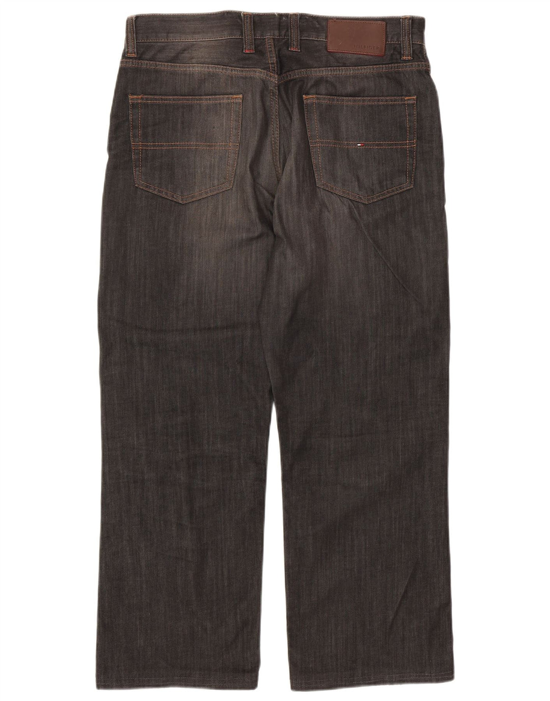 TOMMY HILFIGER Herren Straight Jeans W31 L28 Graue Baumwolle