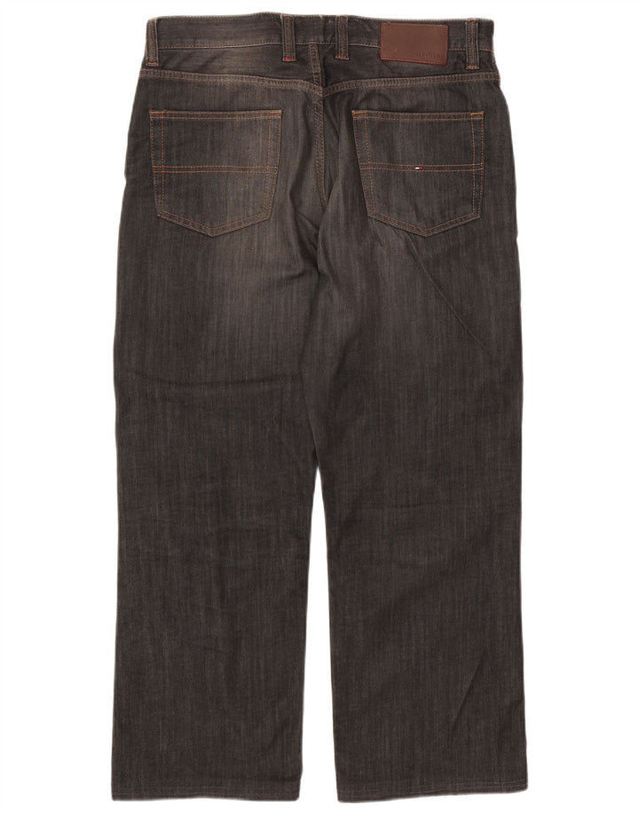 TOMMY HILFIGER Herren Straight Jeans W31 L28 Graue Baumwolle