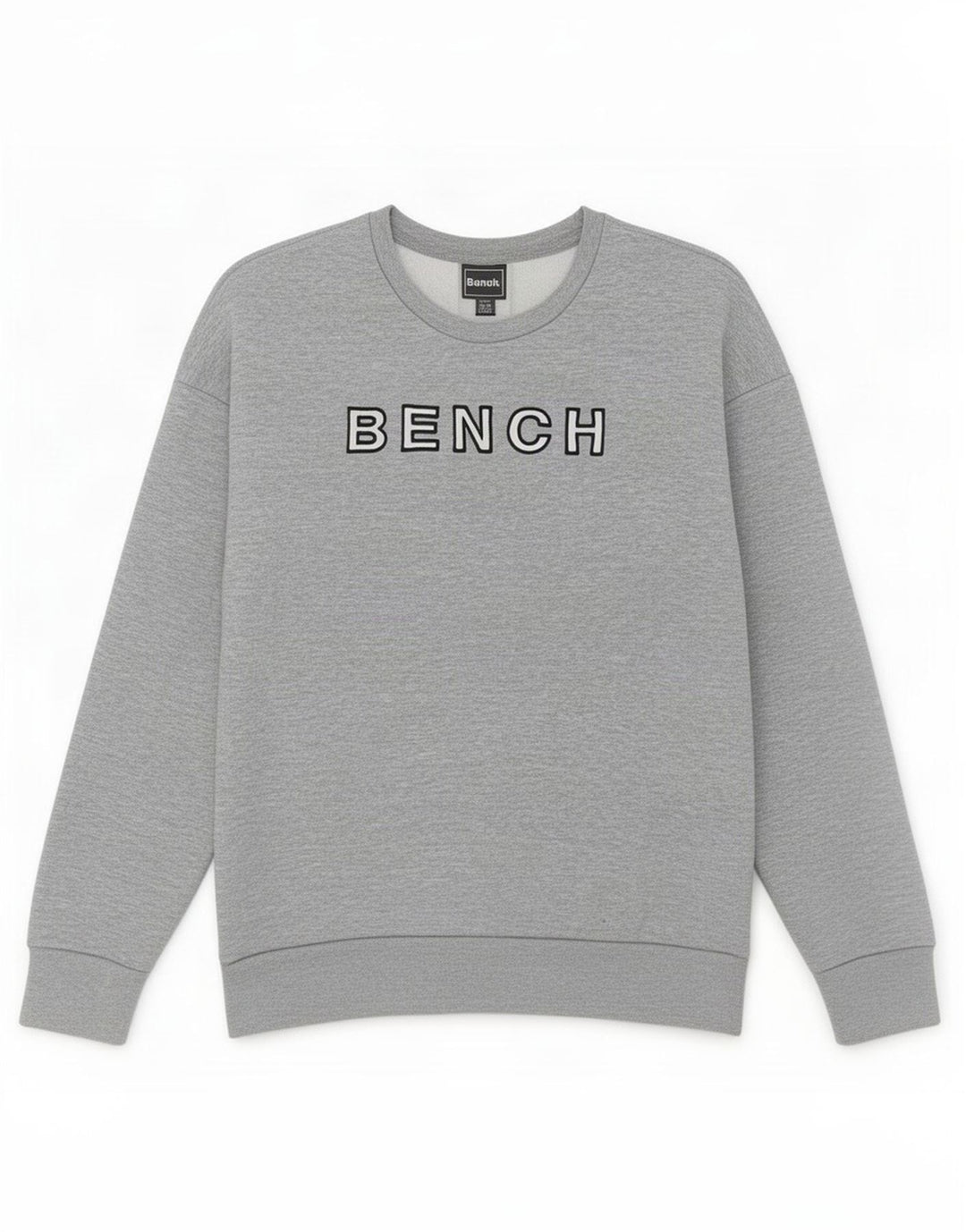 Bench Damen Grafik-Sweatshirt-Pullover UK 20 2XL Grau Polyester