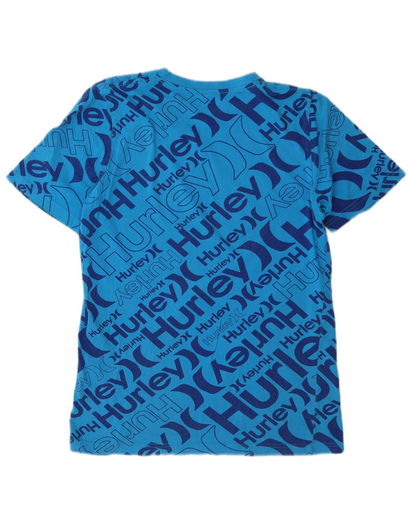 Hurley Grafik-T-Shirt für Jungen, 13–14 Jahre, blaue Baumwolle