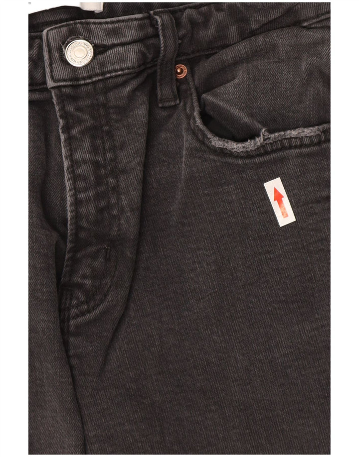 Zara Damen Straight Jeans EU 40 Medium W30 L26 Graue Baumwolle