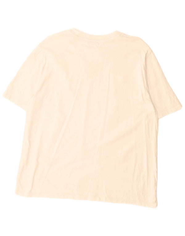 Zara Damen T-Shirt Top UK 14 Mittelweiße Baumwolle