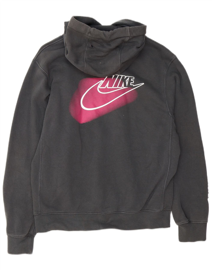 Nike Herren-Kapuzenpullover mit Grafik, Größe S, graue Baumwolle