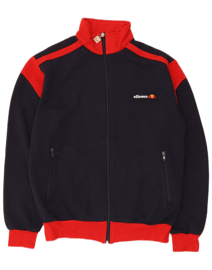 Ellesse Herren-Trainingsanzugoberteil, UK-Größe 34/36, Größe S, Marineblau, Farbblock