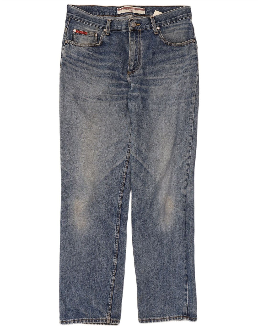 Lee Herren Straight Jeans W32 L30 Blaue Baumwolle