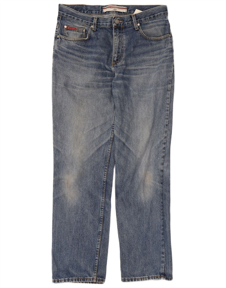 Lee Herren Straight Jeans W32 L30 Blaue Baumwolle