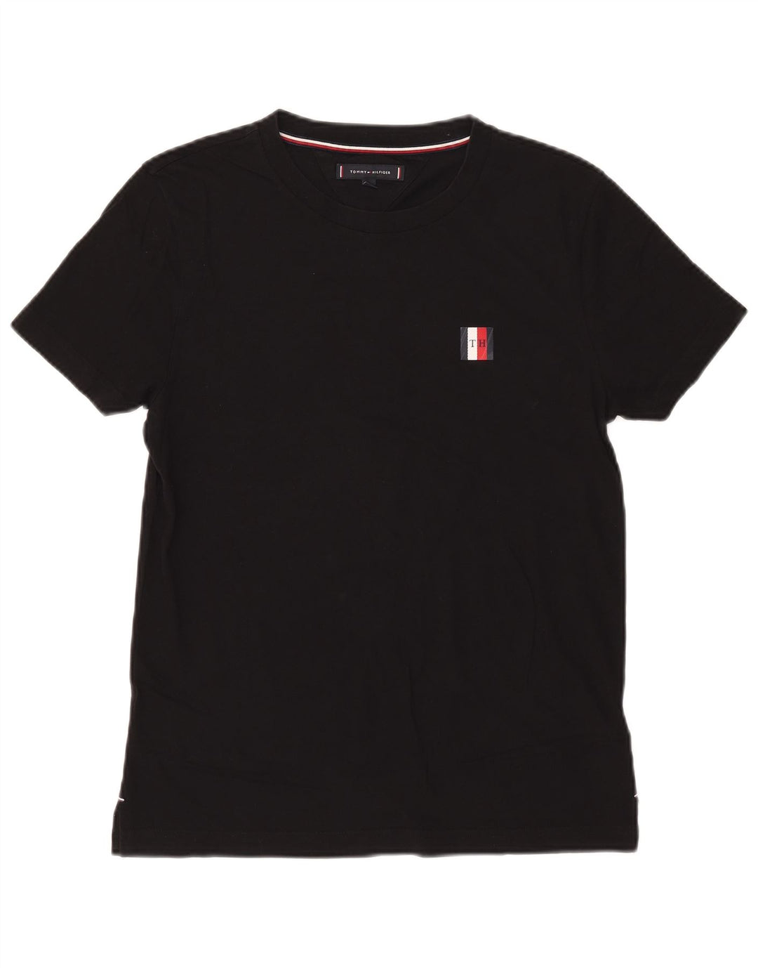 Tommy Hilfiger Herren T-Shirt Top Medium Schwarz Baumwolle