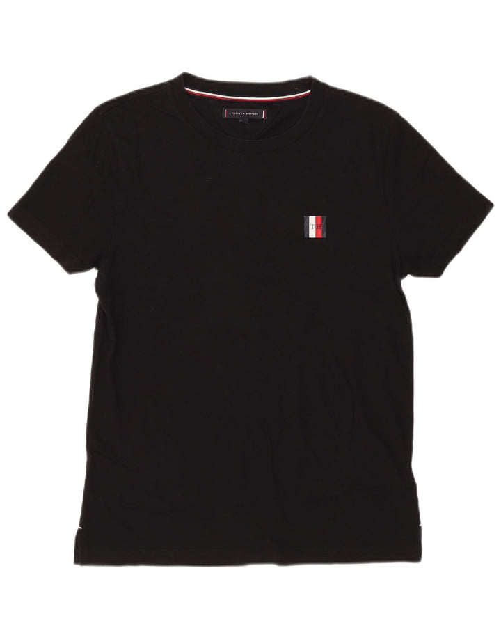 Tommy Hilfiger Herren T-Shirt Top Medium Schwarz Baumwolle