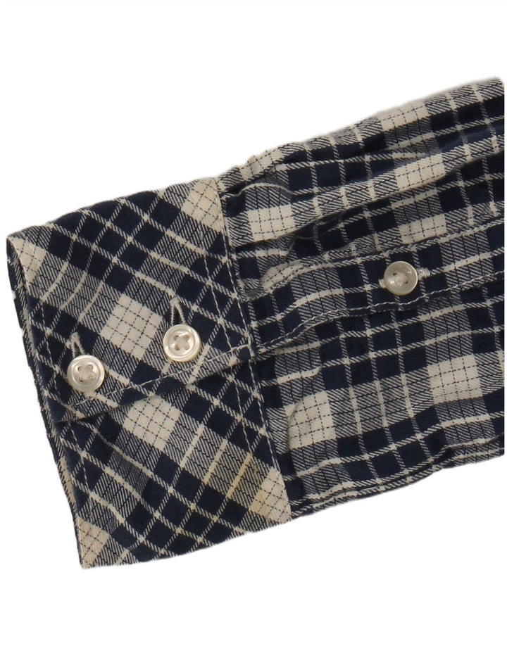 Wrangler Damen Flanellhemd XS Marineblau kariert Baumwolle