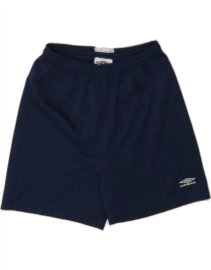 UMBRO Boys Sport Shorts 9-10 Years XL Navy Blue Polyester Vintage Umbro and Second-Hand Umbro from Messina Hembry 