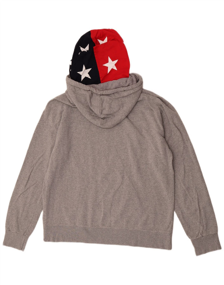 Converse Herren-Kapuzenpullover mit Grafik, groß, graue Baumwolle