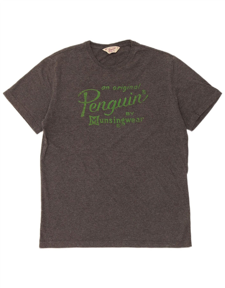 Penguin Herren-T-Shirt mit Grafik, Mittelgrau