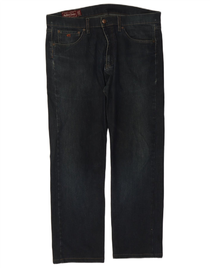 Marlboro Classics Herren Straight Jeans W34 L28 Blaue Baumwolle