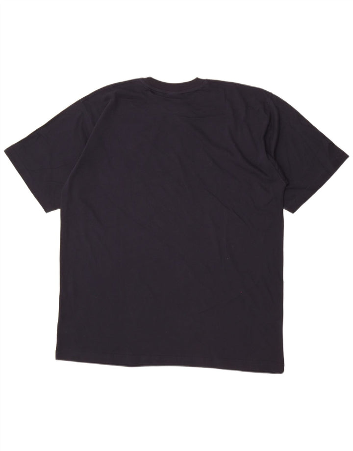 Reebok Herren T-Shirt Top XL Marineblau Baumwolle