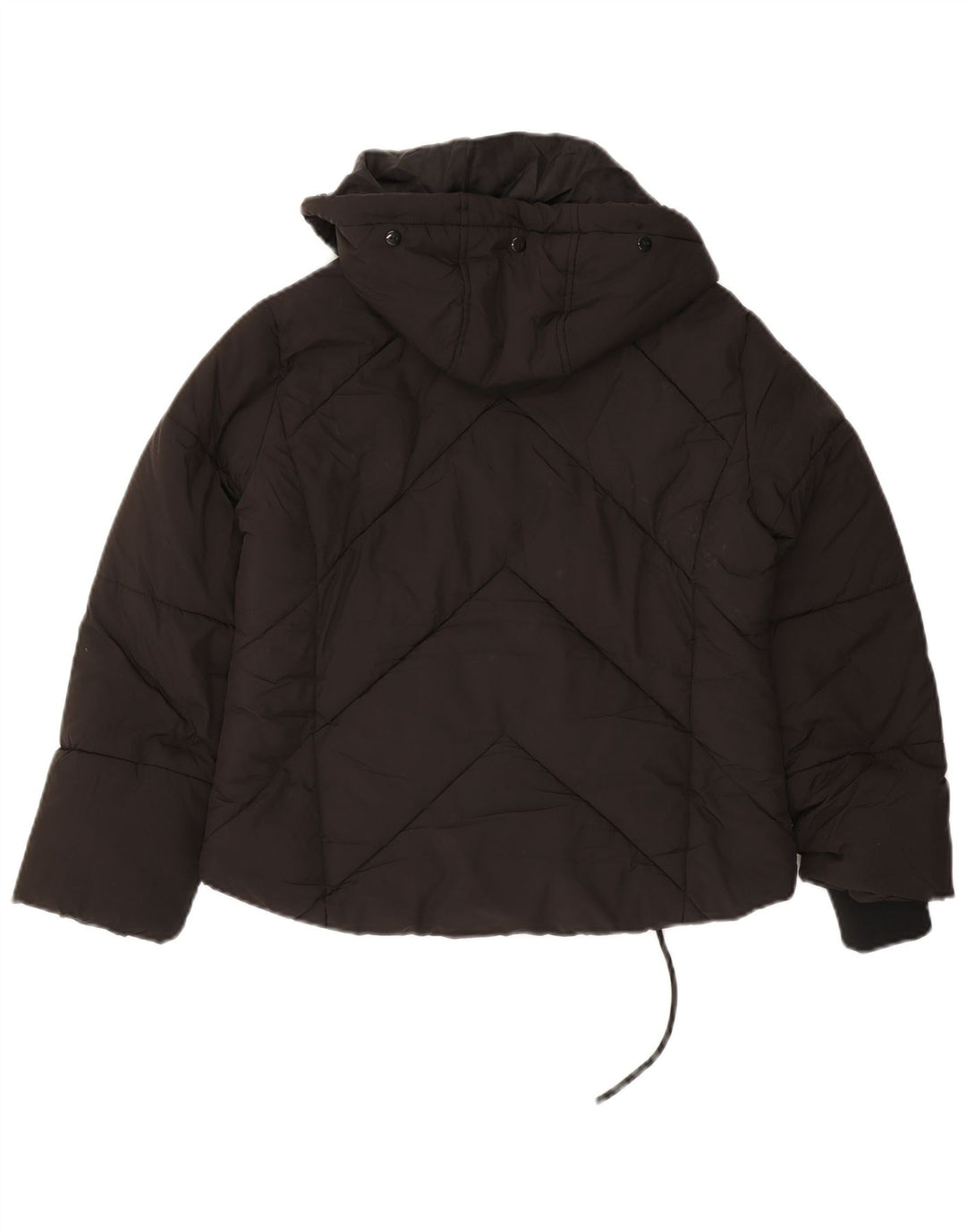 Topshop Womens Petite Hooded Oversized Wattierte Jacke UK 8 Small Schwarz