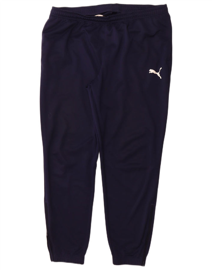 PUMA Mens Tracksuit Trousers Joggers 2XL Navy Blue Polyester