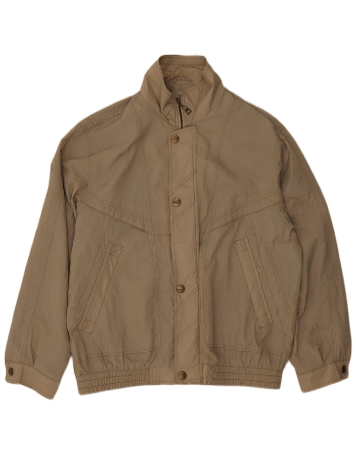 Vintage Herren Bomberjacke UK 42 XL Beige Polyester