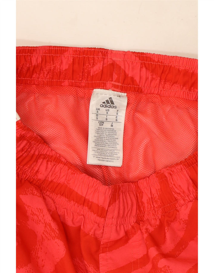 Adidas Damen Sportshorts UK 10 Small Red Tie Dye Polyester