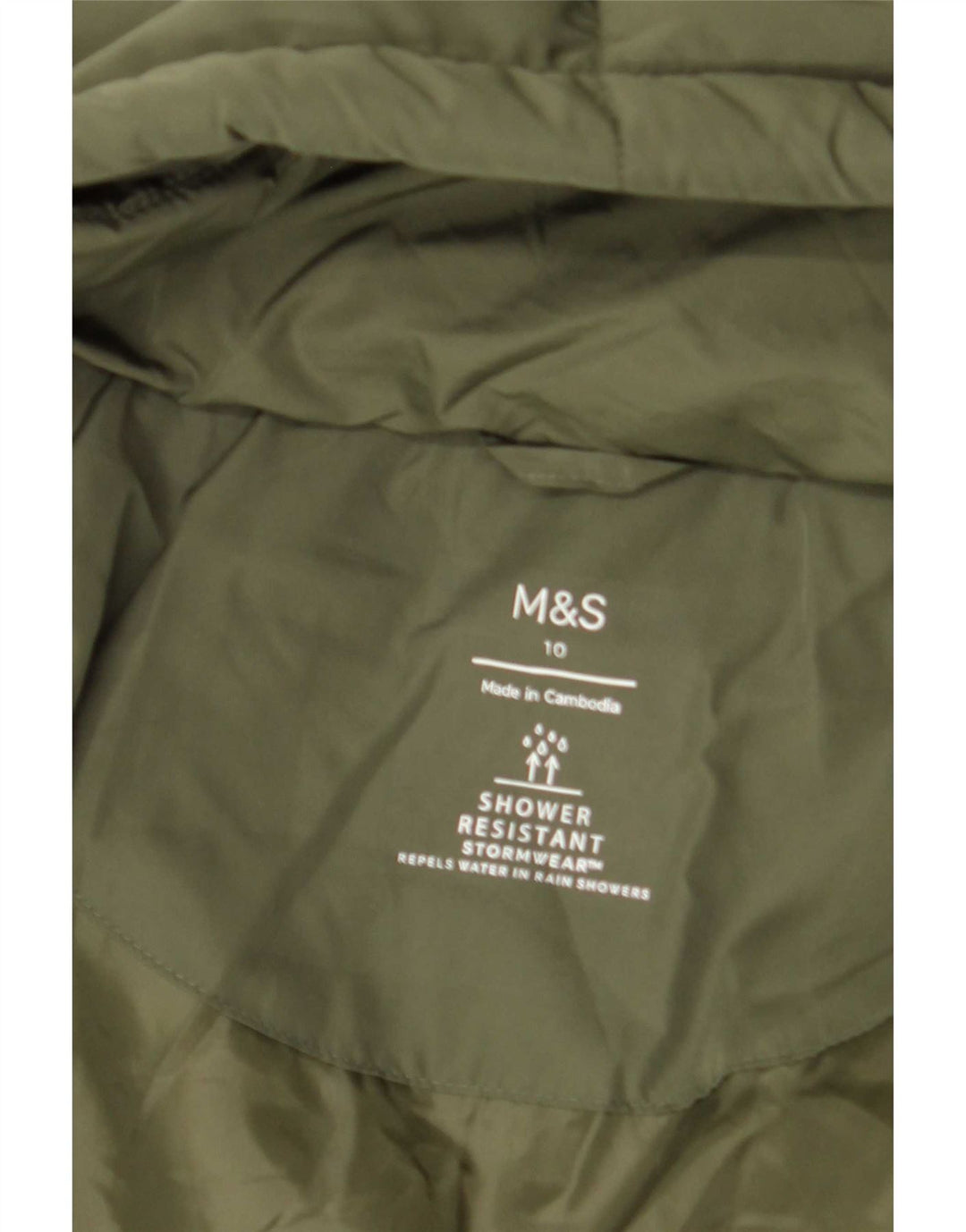 Marks & Spencer Damen-Kapuzen-Übergröße, wattierte Jacke, Gr. 10, Grün