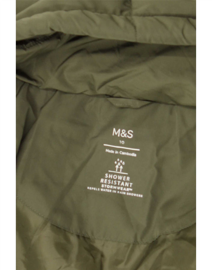 Marks & Spencer Damen-Kapuzen-Übergröße, wattierte Jacke, Gr. 10, Grün