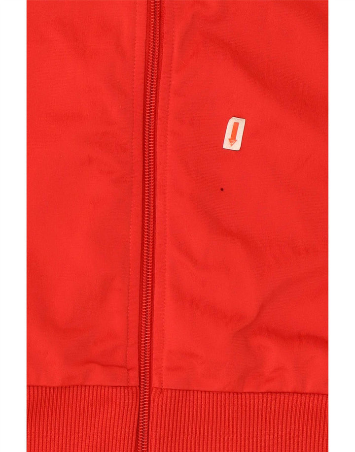 Puma Herren-Trainingsanzug-Top-Jacke, großes rotes Farbblock-Polyester