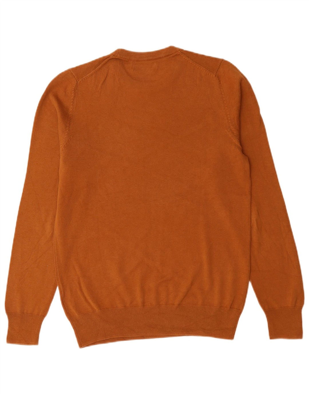 Marks & Spencer Herren-Pullover mit Rundhalsausschnitt, Größe S, braune Baumwolle