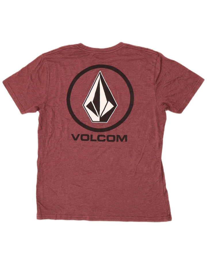 Volcom Herren-T-Shirt mit Grafik, groß, Burgunderrot, Baumwolle