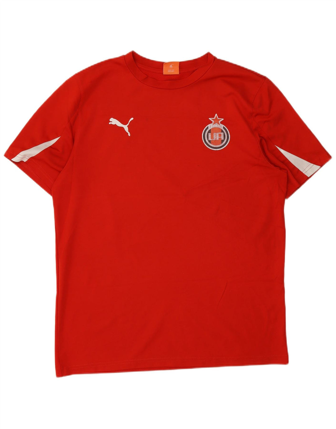 Puma Herren Grafik-T-Shirt-Oberteil, groß, rot, Farbblock