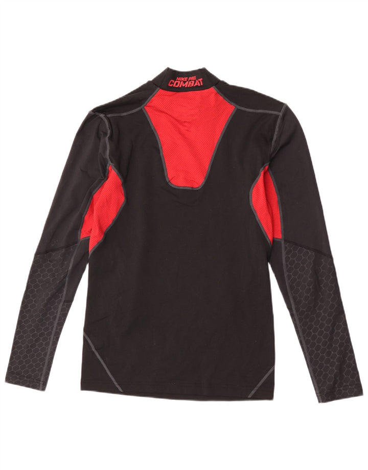 Nike Herren Dri Fit Graphic Top Langarm Mittelschwarz Farbblock