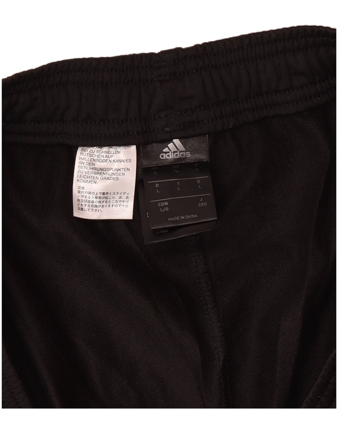 ADIDAS Herren-Trainingshose, groß, schwarzes Farbblock-Polyester