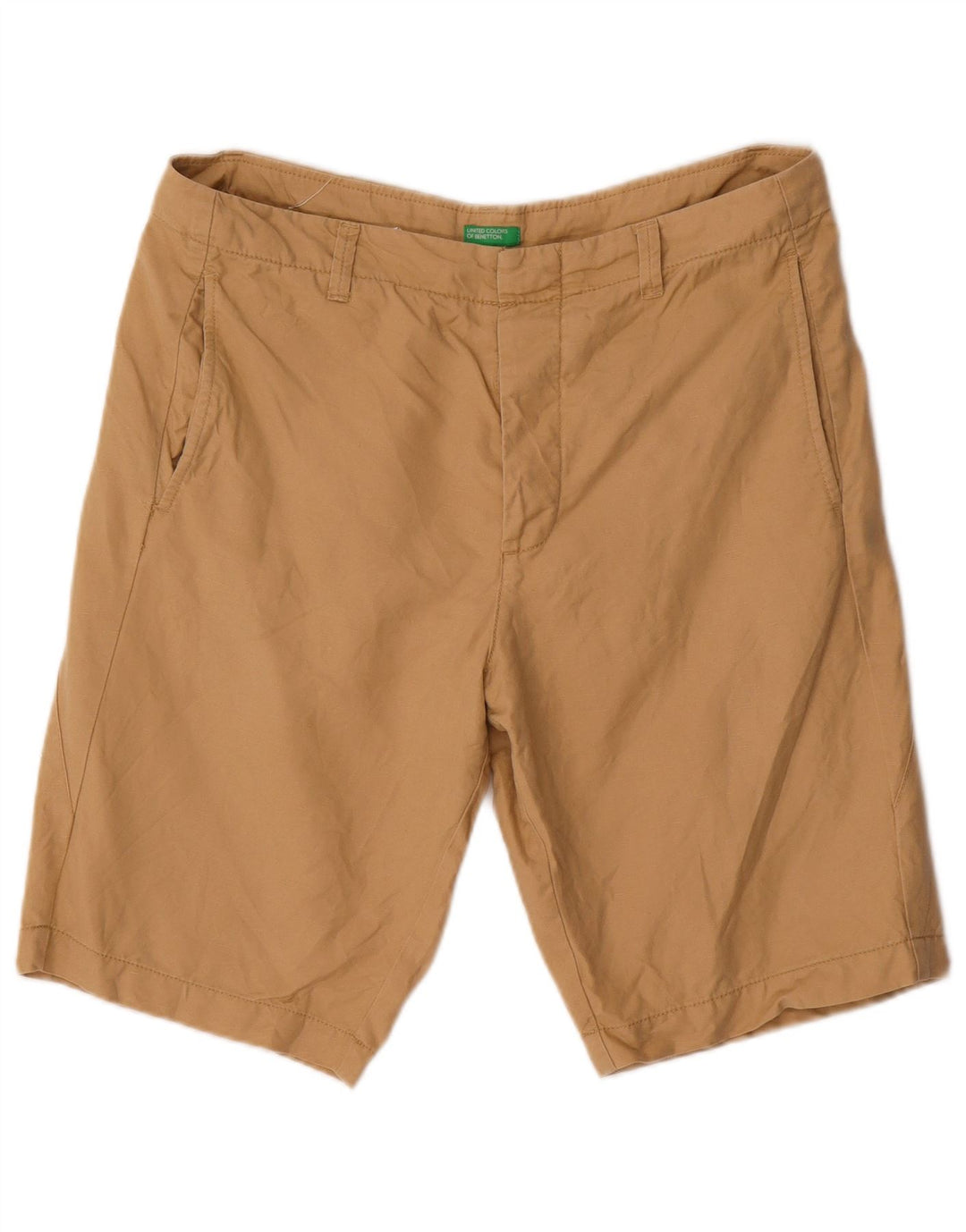 Benetton Herren Chinoshorts IT 48 Medium W34 Beige Baumwolle