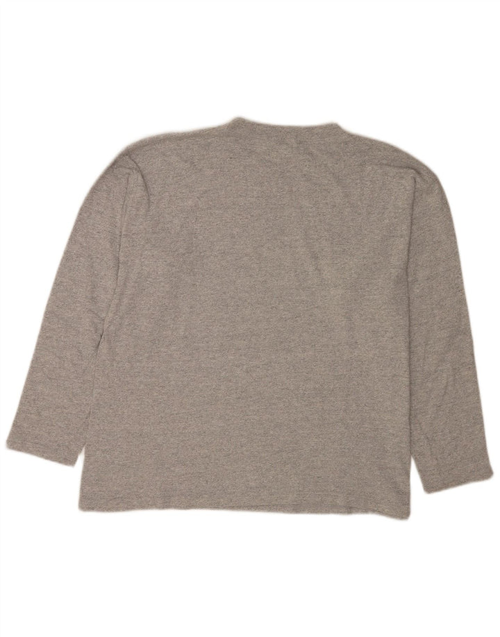 Champion Herren-Oberteil mit Grafik, langärmelig, groß, grau gefleckte Baumwolle