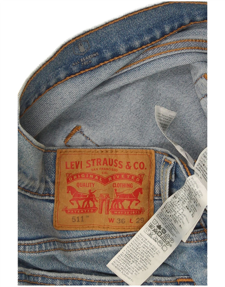 Levi's Herren 511 Slim Jeans W36 L29 Blaue Baumwolle