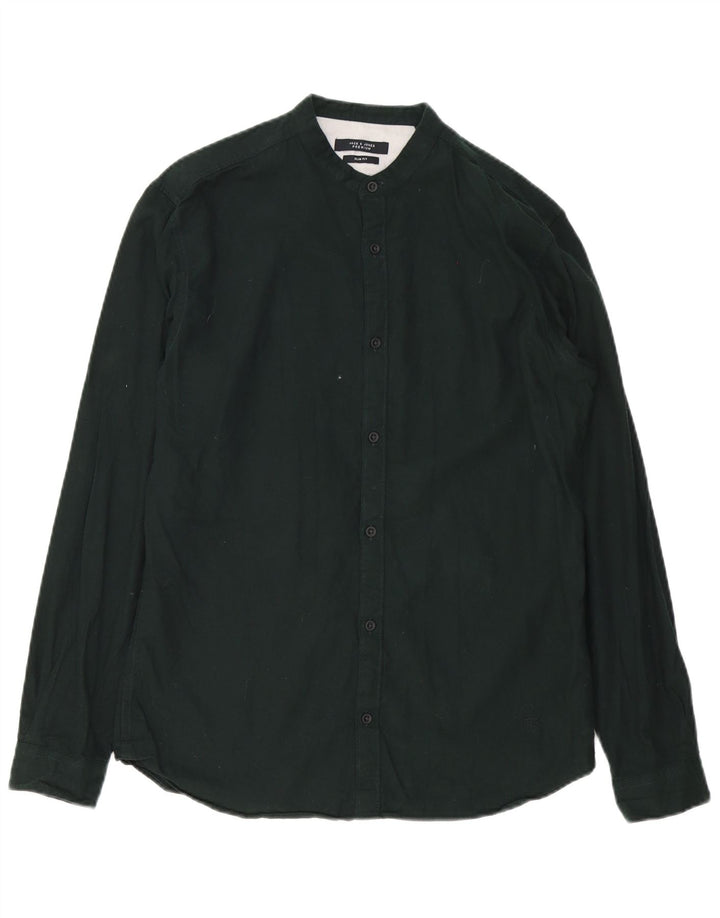 Jack & Jones Herren-Slim-Fit-Hemd, Größe 40, mittelschwarz, Baumwolle
