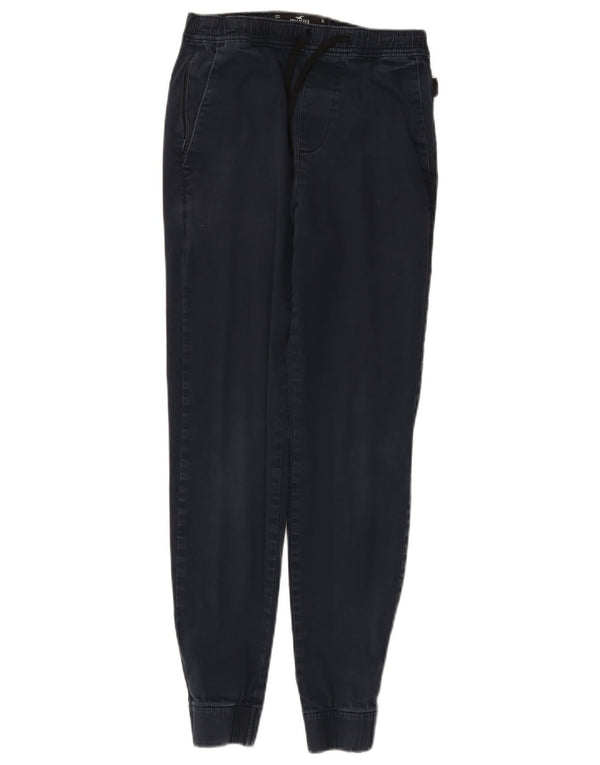 Hollister Damen Jogger Chinohose XS W25 L27 Marineblaue Baumwolle