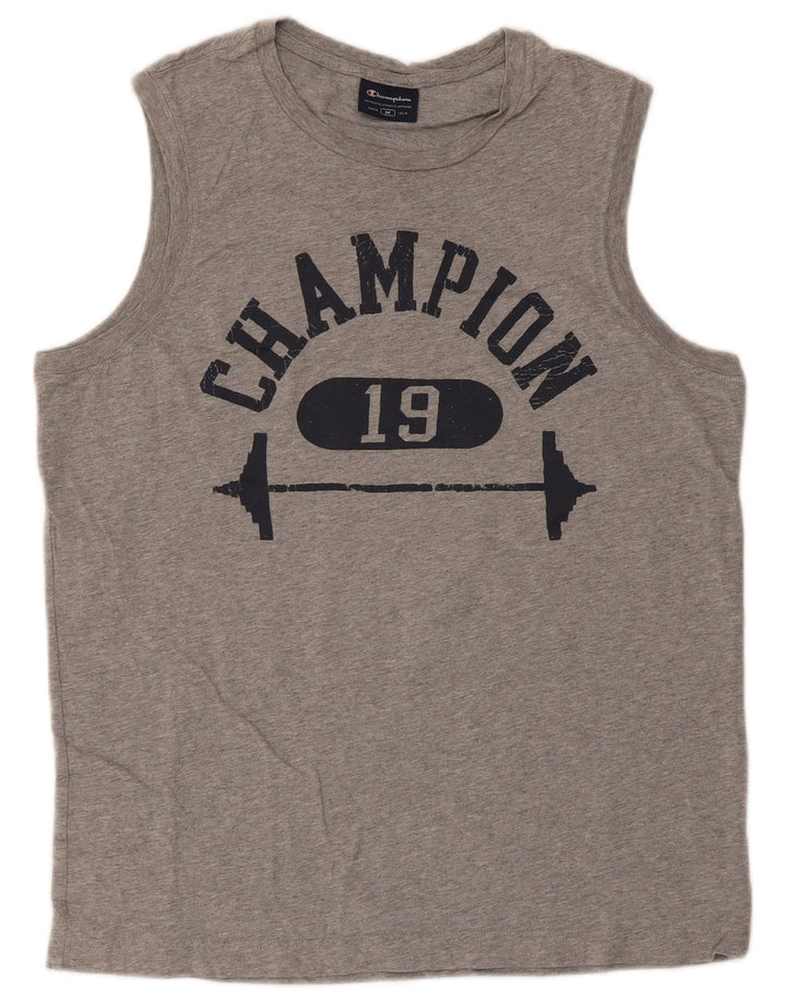 Champion Herren Grafik-Weste-Top Mittelgrau