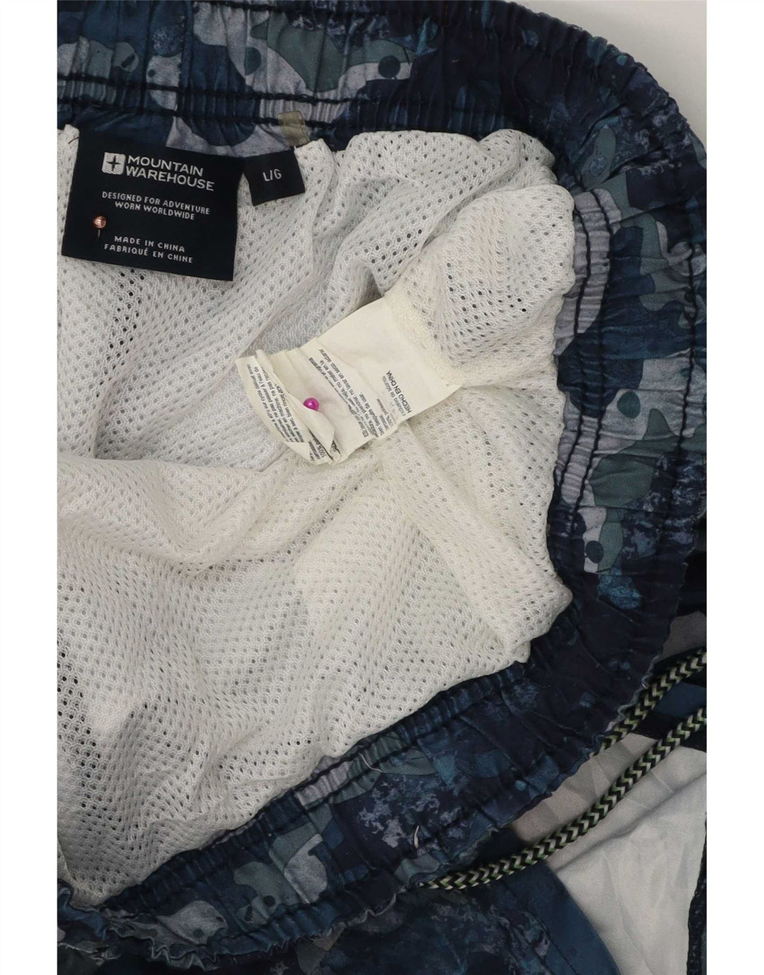 Mountain Warehouse Herren-Badeshorts, großes, blaues Camouflage-Polyester