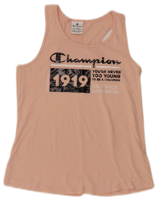 Champion Mädchen-Top mit Grafik, 13–14 Jahre, XL, rosa, Baumwolle