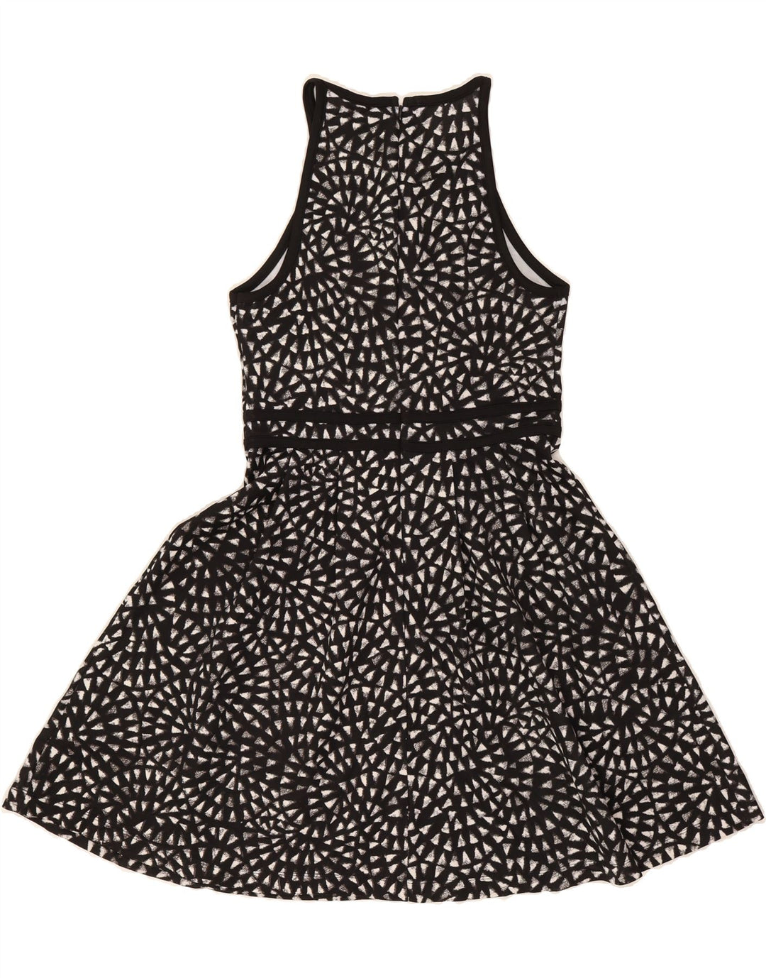 MOSSIMO Womens Sleeveless A-Line Dress UK 12 Medium Black Geometric Vintage Mossimo and Second-Hand Mossimo from Messina Hembry 