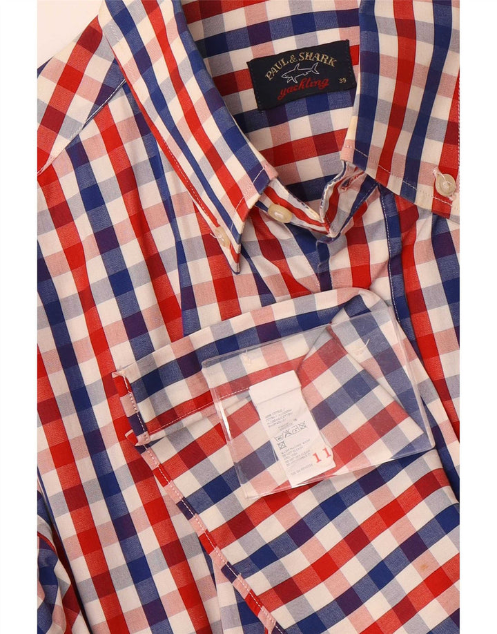 Paul & Shark Herrenhemd, Größe 39, mittelgroß, mehrfarbig, Gingham-Baumwolle