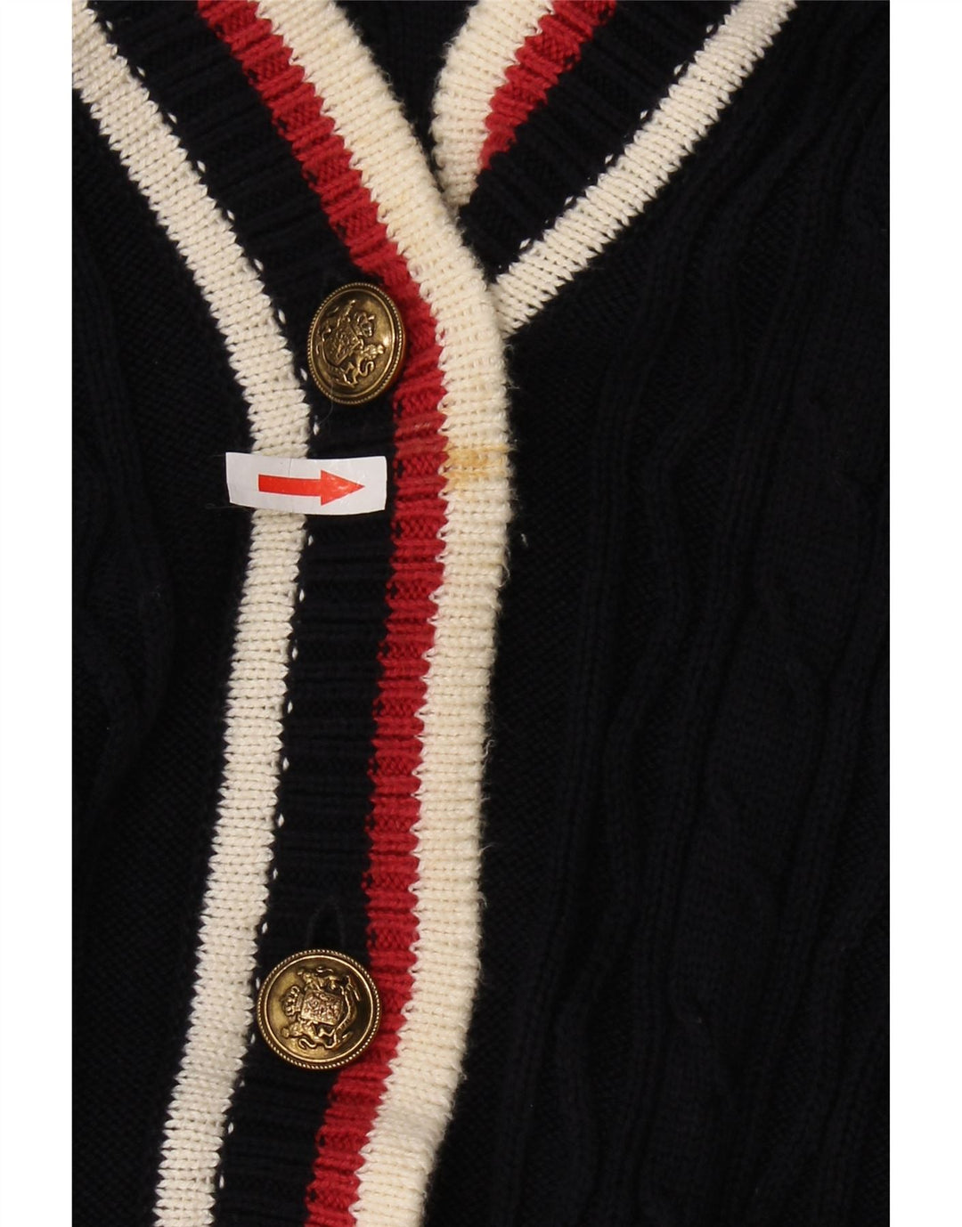 JAEGER Damen-Strickjacke in Übergröße, Gr. 10, Größe S, Marineblau, Farbblock