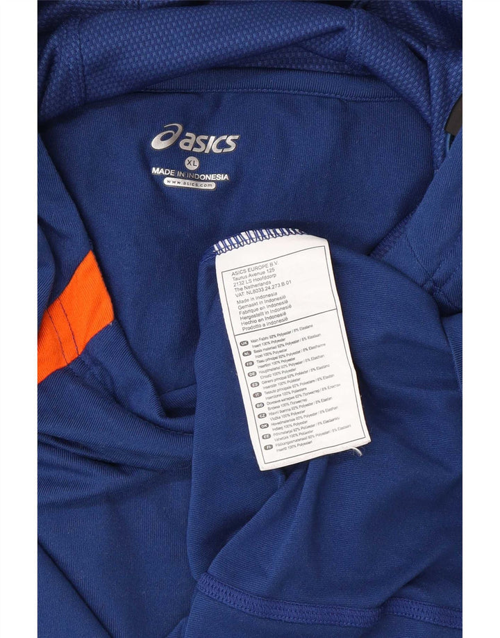 Asics Herren Kapuzenoberteil Langarm XL Blau Polyester