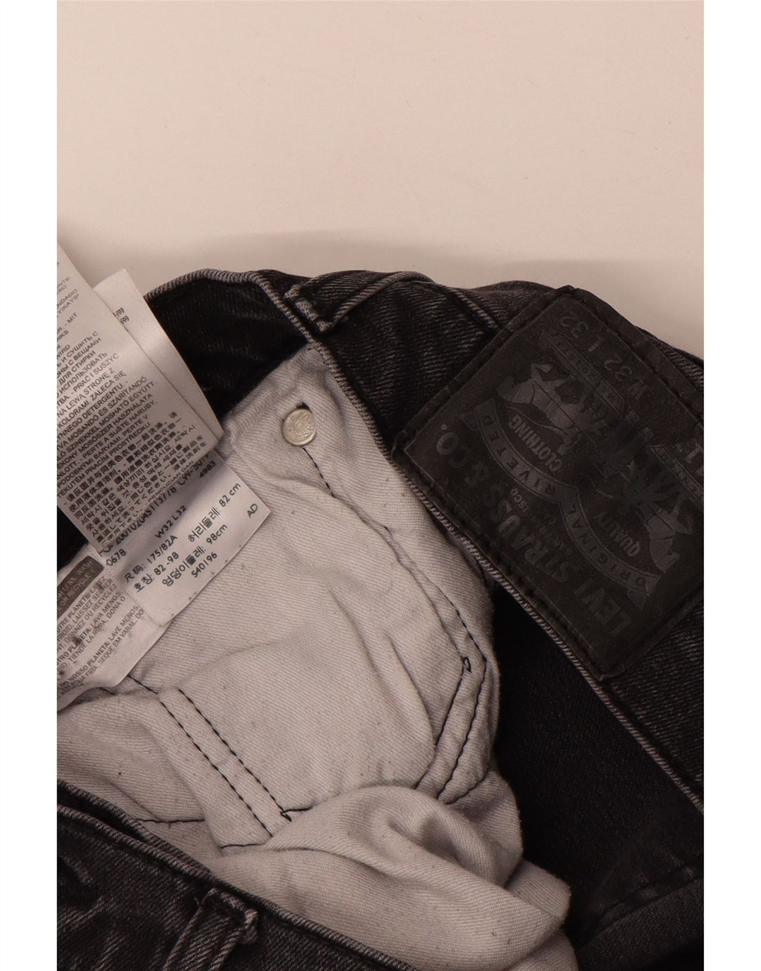 LEVI'S Herren 511 Slim Jeans W32 L32 Graue Baumwolle