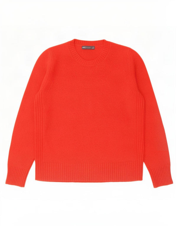 Marks & Spencer Damen-Pullover mit Rundhalsausschnitt, UK 14, Größe L, rote Wolle