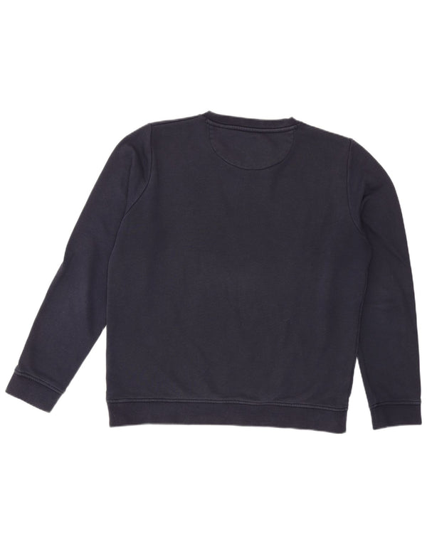 Gant Damen Grafik-Sweatshirt-Pullover UK 16 Large Marineblau Baumwolle
