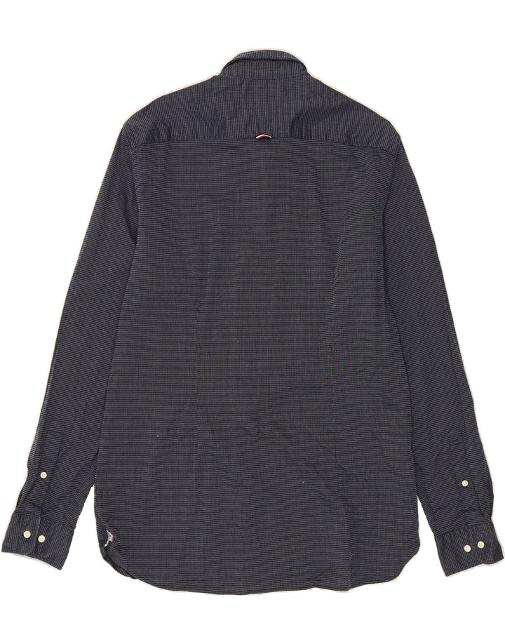 TOMMY HILFIGER Mens Slim Fit Shirt Medium Blue Check Cotton Vintage Tommy Hilfiger and Second-Hand Tommy Hilfiger from Messina Hembry 