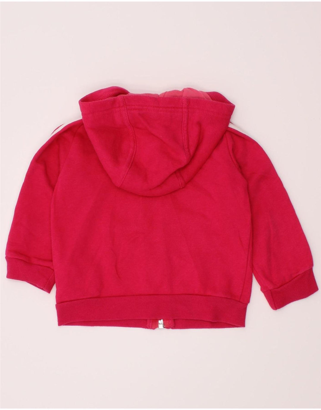 ADIDAS Baby-Mädchen-Kapuzenpullover mit grafischem Reißverschluss, 3–6 Monate, rosa Baumwolle